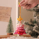 2PCS Red Handmade-Style Crochet Christmas Tree Ornament - Festive Plush Hanging Decor for Home & Car - Mekamart Australia