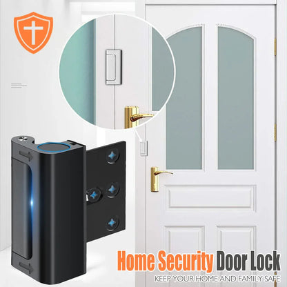 White Heavy-Duty Hotel Style Security Door Lock - Childproof Door Reinforcement Latch for Home Safety - Mekamart Australia