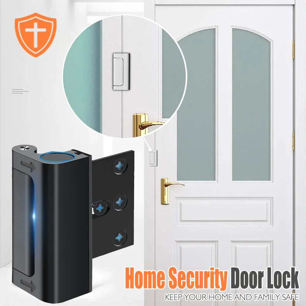 Silver Heavy-Duty Hotel Style Security Door Lock - Childproof Door Reinforcement Latch for Home Safety - Mekamart Australia