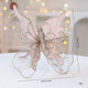 Champagne Gold Large Glitter Butterfly Christmas Ornaments (Set of 2) - Clip-On Decorations for Trees & Wreaths - Mekamart Australia