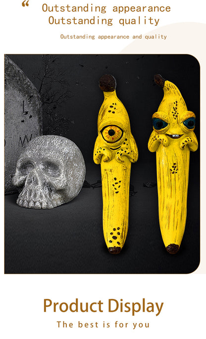 One-Eye Charming Magic Banana Resin Craft Ornament 3piece