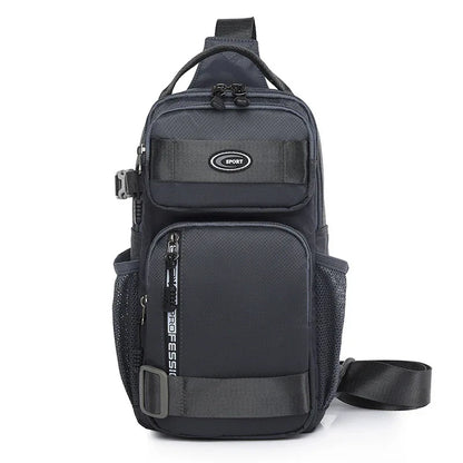 Grey Stylish Multi-Functional Men's Chest Bag - Lightweight Crossbody Sling Pack - Mekamart Australia