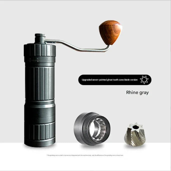 Grey Premium 7-Star Manual Coffee Grinder - Portable Bean Mil（R60pro） - Mekamart Australia
