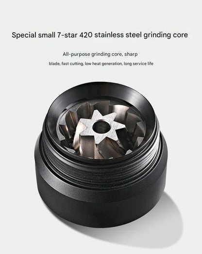 Grey Premium 7-Star Manual Coffee Grinder - Portable Bean Mil（R60pro） - Mekamart Australia