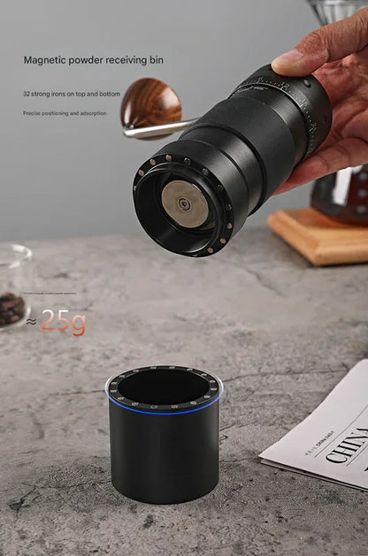 Grey Premium 7-Star Manual Coffee Grinder - Portable Bean Mil（R60pro） - Mekamart Australia