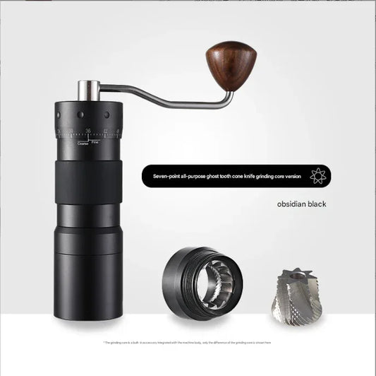 Black Premium 7-Star Manual Coffee Grinder - Portable Bean Mil(R50pro) - Mekamart Australia