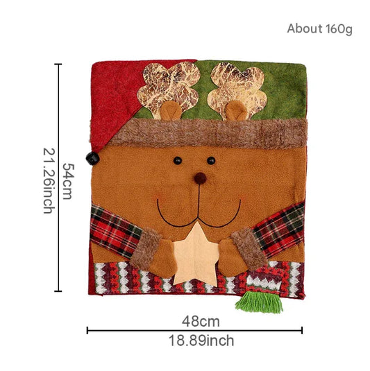 Festive Christmas Dining Chair Covers | Santa, Snowman & Reindeer Character Slipcovers - Mekamart Australia