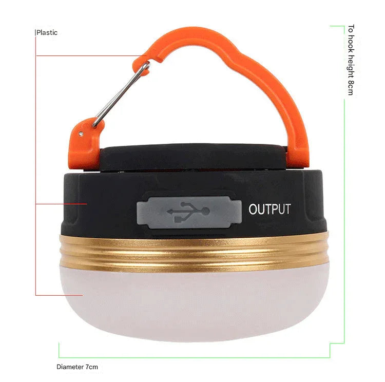 Compact Rechargeable LED Camping Lantern | 300 Lumen, 3 Modes, Magnetic Base & Power Bank Function - Mekamart Australia