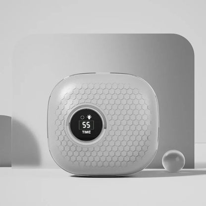 Grey Portable Ultrasonic Contact Lens Cleaner - Automatic Electric Cleaning Case with LED Makeup Mirror, USB Rechargeable for Travel & Home - Mekamart Australia