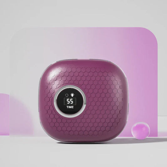 Purple Portable Ultrasonic Contact Lens Cleaner - Automatic Electric Cleaning Case with LED Makeup Mirror, USB Rechargeable for Travel & Home - Mekamart Australia