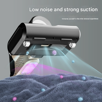 White High-Power Wireless UV Sterilization Mite Removal Vacuum Cleaner - Powerful Suction and Deep Cleaning for Home Use