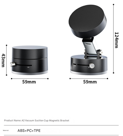 Pink Multi-Functional Vacuum Suction Cup Stand - Foldable, Extendable Kitchen Lazy Person's Dual-Sided Magnetic Phone Holder
