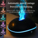 Black Mini USB Aromatherapy Diffuser with Flame Projection - Portable Humidifier for Home and Car Use - Mekamart Australia