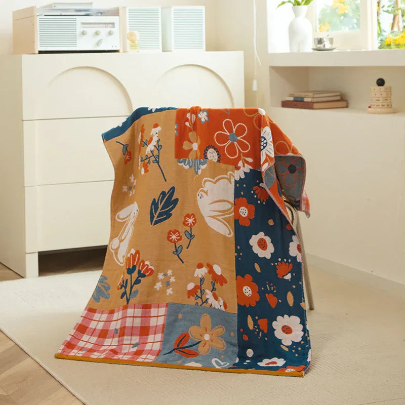 Rural breeze 40S Pure Cotton Gauze Bath Towel - Extra Large, Thick, Soft, and Highly Absorbent for Adults - Mekamart Australia