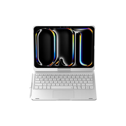 Rose gold Magic Keyboard Case for ipad Air6/Air7 11-inch, Bluetooth Keyboard with RGB Backlight & Precision Trackpad