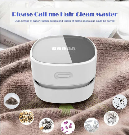 Orange Rechargeable Cordless Mini Desktop Vacuum - Portable Handheld Cleaner for Desk, Keyboard, Crumb & Dust - Mekamart Australia