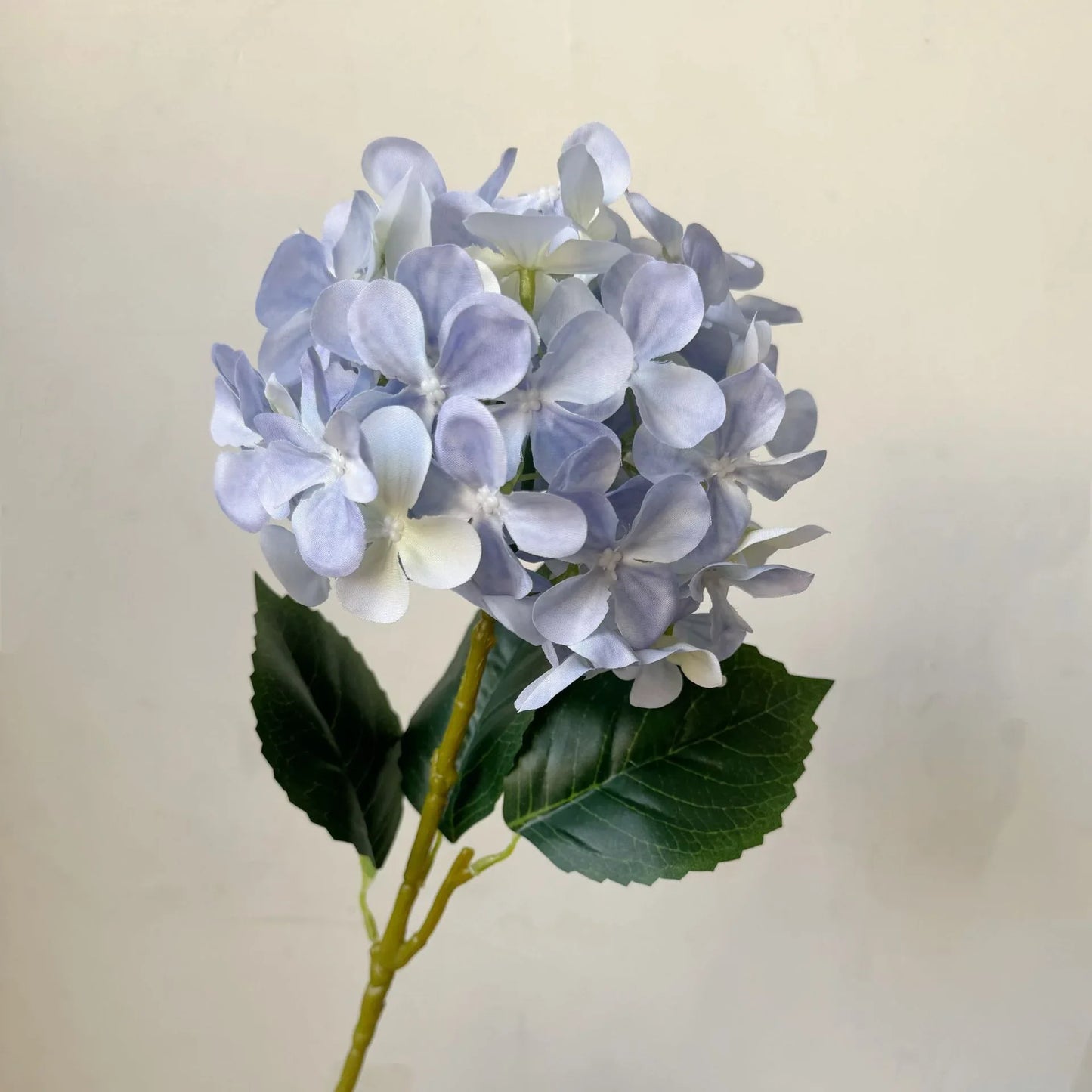 5-Piece Light Blue Premium Lifelike Hydrangea Artificial Flowers- 60cm Long Stem Faux Floral Bouquet for Home, Wedding & Vase Decor - Mekamart Australia