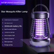 Black Rechargeable 3-in-1 Bug Zapper Lantern - Portable UV Mosquito Killer with Camping Light & SOS Mode - Mekamart Australia