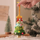 2 Pcs Handmade Crochet Christmas Tree Ornament - Plush Knitted Decoration with Bell - Ideal for Home, Car & Holiday Decor(Style C) - Mekamart Australia