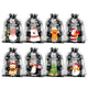 Black and white checkered Christmas Gift Drawstring Bags Set - Festive Burlap Style Pouches for Candy & Apples - Holiday Decoration - 10 Pcs - Mekamart Australia