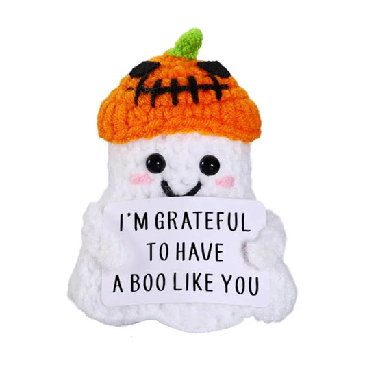 2 PCS White Spooky & Sweet: Handmade Crocheted Ghost Doll - Halloween Party & Home Decor Gift(B) - Mekamart Australia