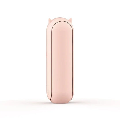 Pink 2-in-1 Foldable Mini Fan & Power Bank - Ultra-Compact USB Rechargeable Personal Fan - Mekamart Australia