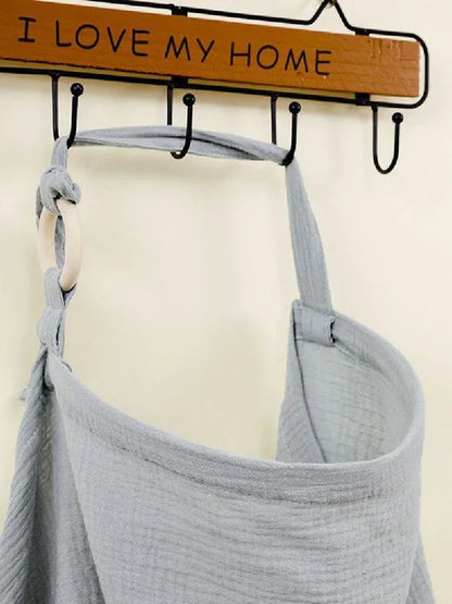 Pink Soft Muslin Cotton Nursing Cover - Breathable Breastfeeding Apron for Privacy - Mekamart Australia