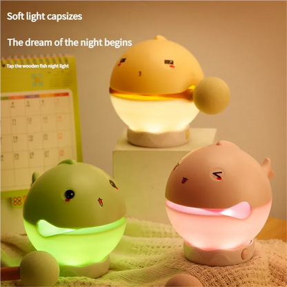 Portable rechargeable tapping control night light- 3-Level Dimmable Bedside Lamp(apricot) - Mekamart Australia