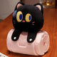 Plush 2-in-1 Pillow Blanket - Adorable Design for Cozy Comfort(Black Cat) - Mekamart Australia