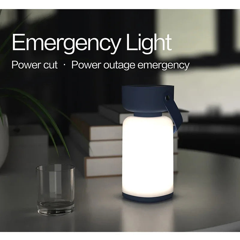 Portable LED Outdoor Camping Lantern - USB Rechargeable, 1200mAh Battery, Emergency Light(Brown) - Mekamart Australia