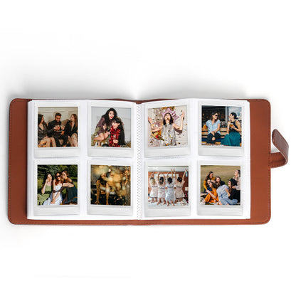 PU Leather Instant Photo Album - Holds 288 Photos, Compatible with Instax Square & Mini Films(black)