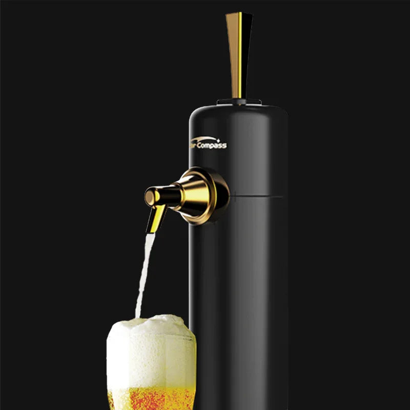 Ultrasonic Beer Foam Creator & Dispenser - Portable Tap for Canned & Bottled Beer with Cooling System(black) - Mekamart Australia