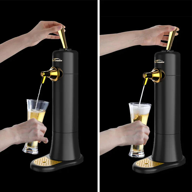 Ultrasonic Beer Foam Creator & Dispenser - Portable Tap for Canned & Bottled Beer with Cooling System(black) - Mekamart Australia