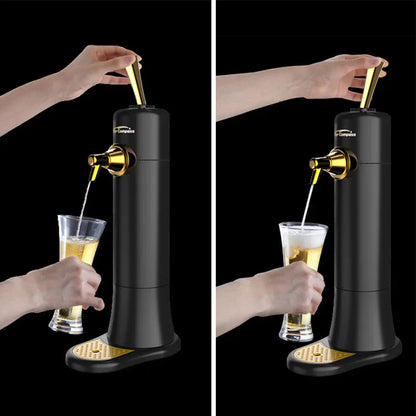 Ultrasonic Beer Foam Creator & Dispenser - Portable Tap for Canned & Bottled Beer with Cooling System(black) - Mekamart Australia