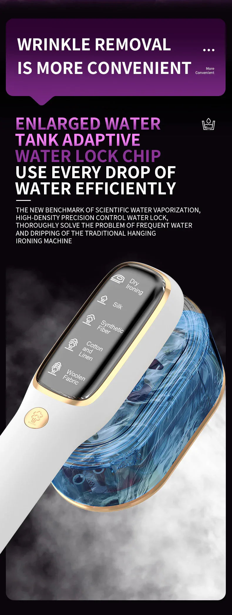 Portable Handheld Garment Steamer & Mini Iron - Smart Temperature Control, Rapid Heating & Powerful Steam for All Fabrics(White) - Mekamart Australia