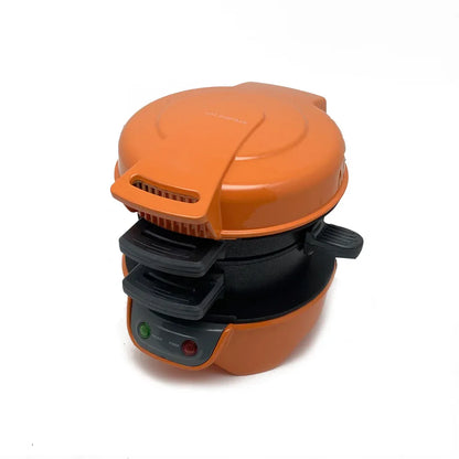 Quick & Easy Multi-Layer Sandwich & Burger Maker with Egg Cooker Plate(Orange) - Mekamart Australia