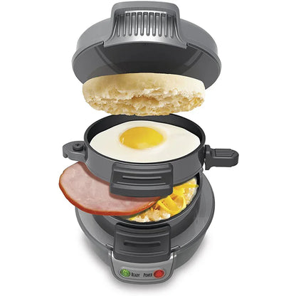Quick & Easy Multi-Layer Sandwich & Burger Maker with Egg Cooker Plate(Orange) - Mekamart Australia