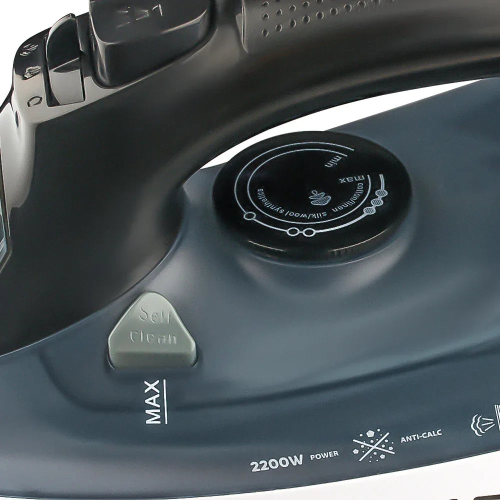 Powerful 2200W Electric Steam Iron with Ceramic Soleplate & Vertical Steam Function(blue) - Mekamart Australia