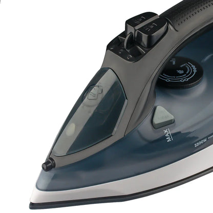 Powerful 2200W Electric Steam Iron with Ceramic Soleplate & Vertical Steam Function(blue) - Mekamart Australia