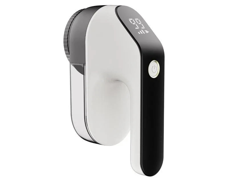 Rechargeable Electric Fabric Shaver - Powerful Lint Remover with Dual-Ring Blades & Ergonomic Design(black and white) - Mekamart Australia