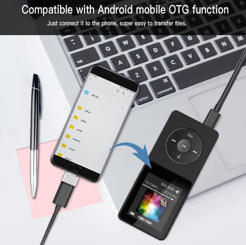 Portable Digital Music Player - Bluetooth 5.4, Hi-Fi Lossless Sound, 8GB Built-in & Expandable Storage(black 8GB)