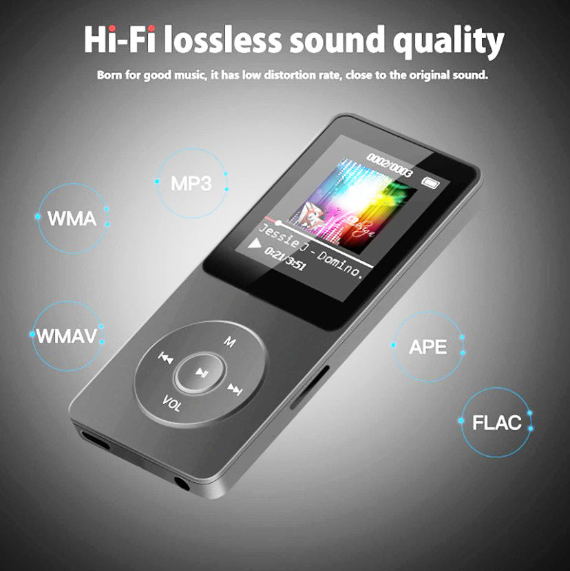 Portable Digital Music Player - Bluetooth 5.4, Hi-Fi Lossless Sound, 8GB Built-in & Expandable Storage(black 16GB)
