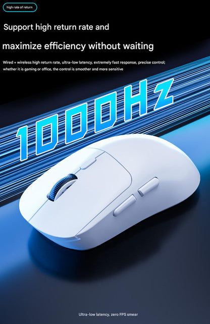 75g Ultra-Lightweight Tri-Mode Wireless Gaming Mouse - 1000Hz Polling Rate, 120-Hour Battery(black)
