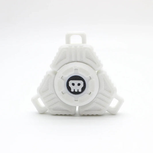 Two Sci-Fi Triangular Keychain Fidget Spinner - 3D Printed EDC Stress Relief Toy(white) - Mekamart Australia