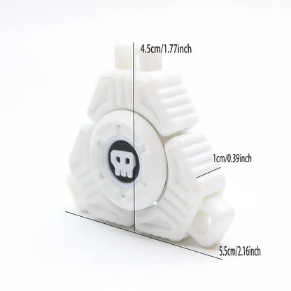Two Sci-Fi Triangular Keychain Fidget Spinner - 3D Printed EDC Stress Relief Toy(white) - Mekamart Australia