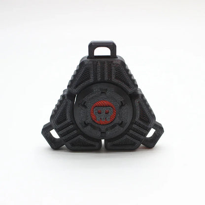 Two Sci-Fi Triangular Keychain Fidget Spinner - 3D Printed EDC Stress Relief Toy(black) - Mekamart Australia