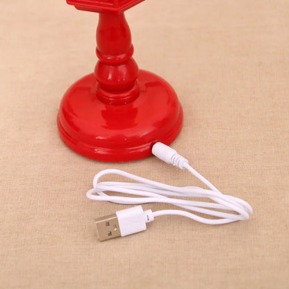 Festive LED Christmas Snow Globe Lantern - Glittering Tabletop Decoration with Santa/Snowman Scene, Dual Power(Bronze) - Mekamart Australia