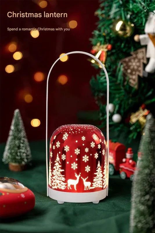 Portable Christmas LED Lantern - Dimmable, 3 Color Temps, 5200mAh Battery & Memory Function(Green) - Mekamart Australia