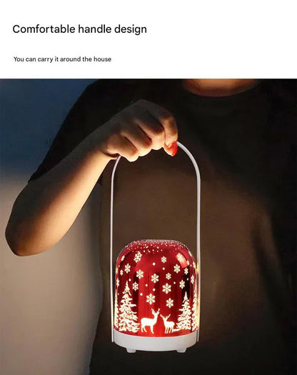 Portable Christmas LED Lantern - Dimmable, 3 Color Temps, 5200mAh Battery & Memory Function(Green) - Mekamart Australia