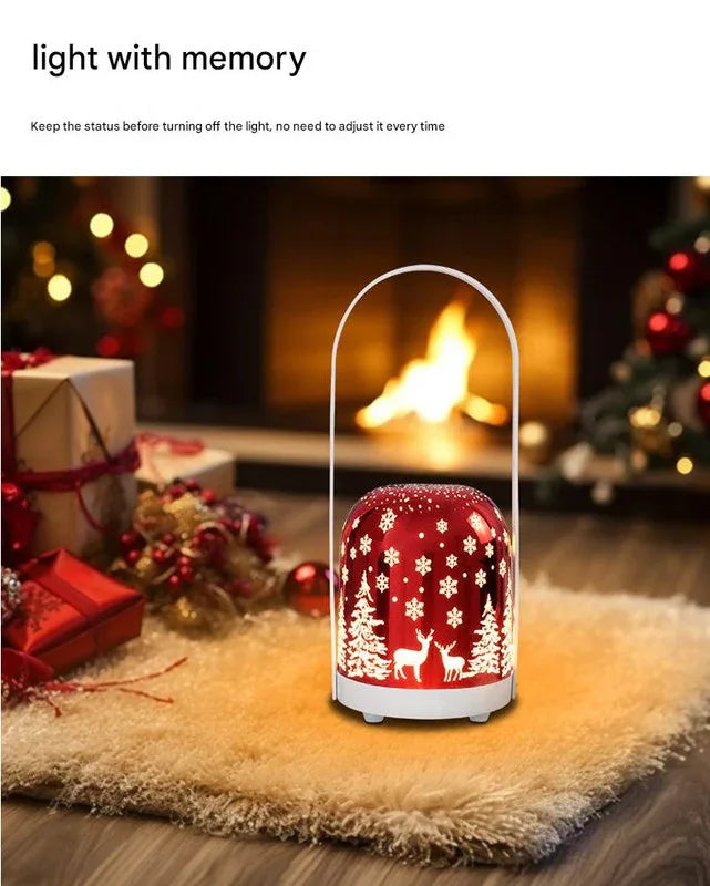 Portable Christmas LED Lantern - Dimmable, 3 Color Temps, 5200mAh Battery & Memory Function(Gold) - Mekamart Australia